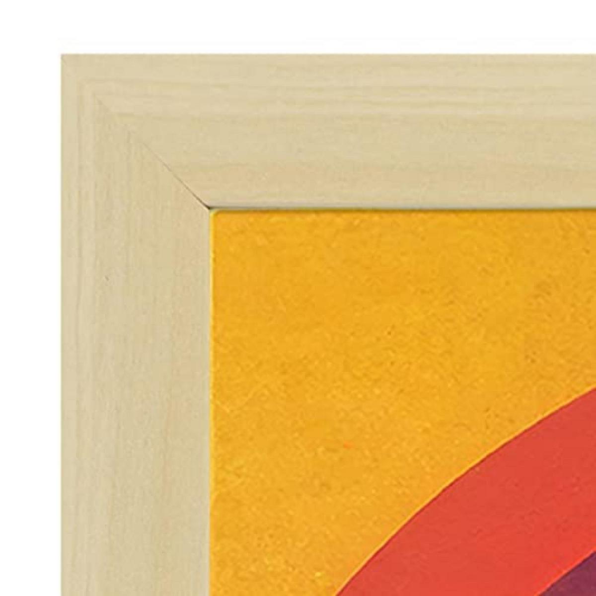 POSTER Set mit 4 Kreisförmig Abstrakt Moderne Galaxien A3 Rahmen aus hellem Holz - Beige, Papier (29.7/3cm) - Nacnic
