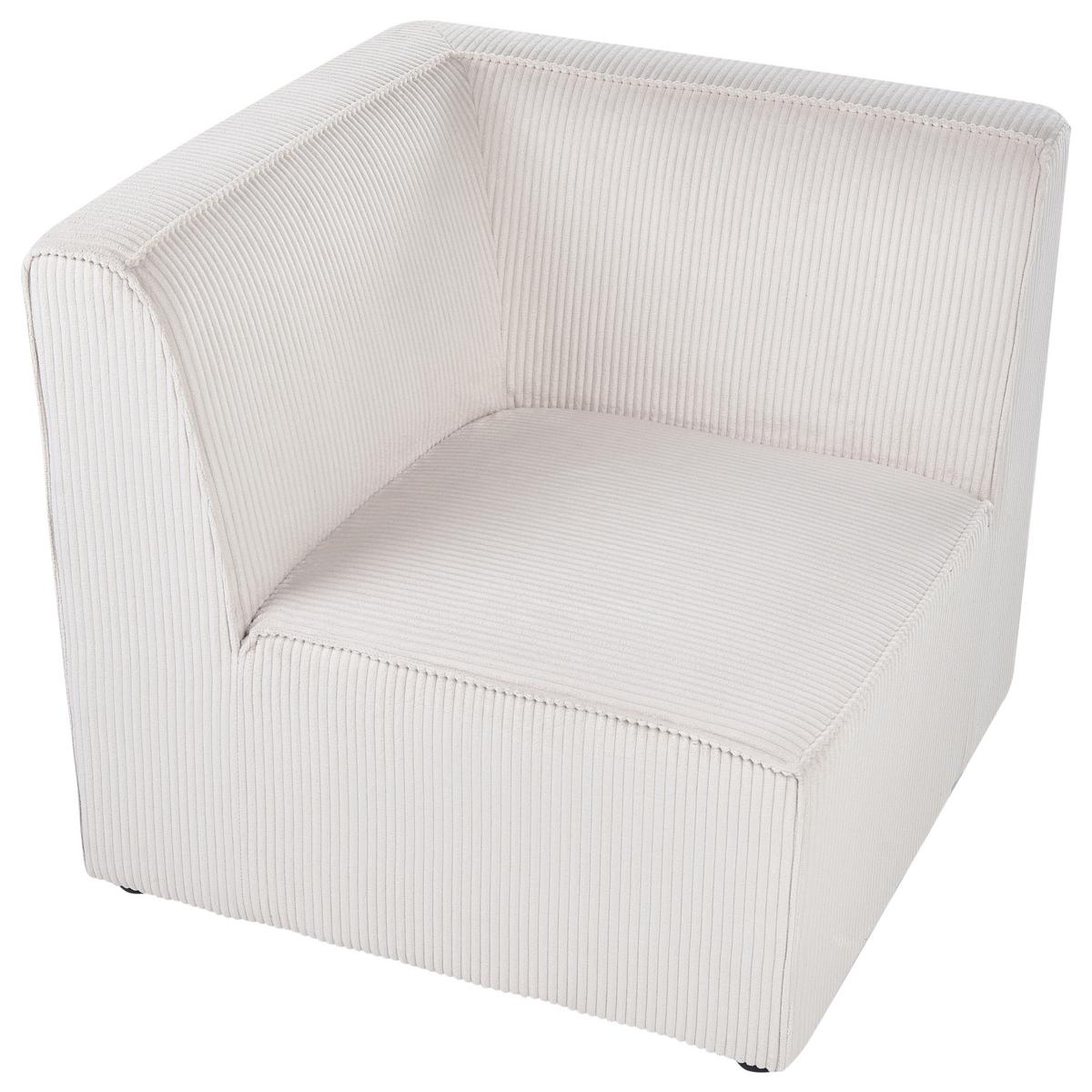 MODULSOFA 2-Sitzer Beige Cord Lemvig - Beige, Textil (166/78/83cm) - Beliani