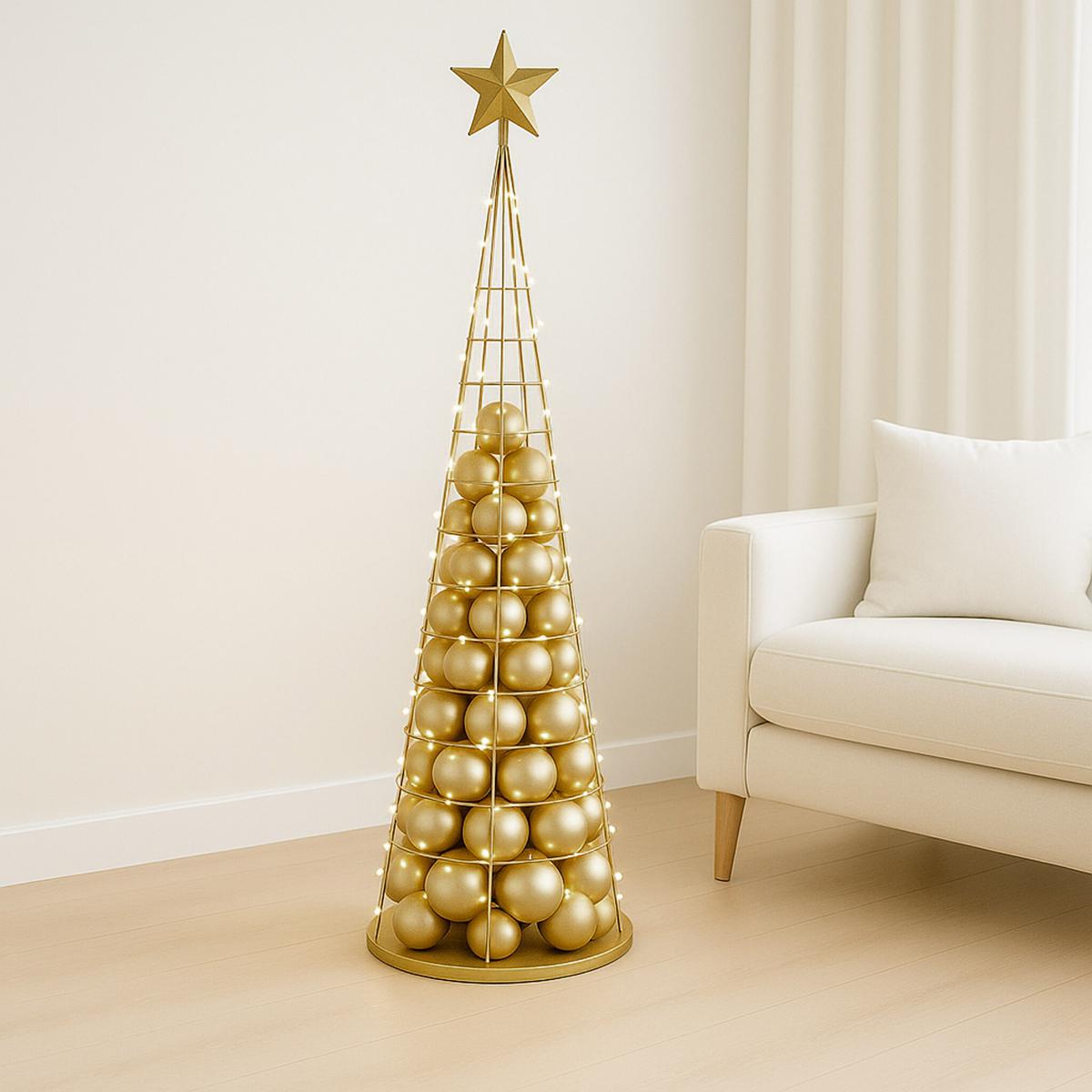 DEKO-BAUM Gold - Goldfarben, Metall (38/160cm) - MCW