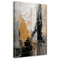 LEINWANDBILD Abstraktion 60x90cm - Grau, Textil (60/90cm) - Feeby