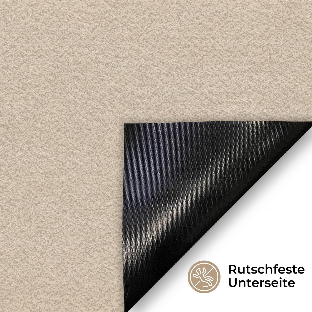 FUSSMATTE Parallele Linien - Leichte Textur - Beige Türmatte 90x60 cm - Beige, Kunststoff (90/0.4cm) - MuchoWow