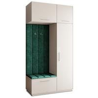 GARDEROBENSCHRANK REMA 120/240/60 cm Modern Garderobe-Set Kaschmir - Kaschmir/Grün, Holzwerkstoff (120/240/60cm) - MASSENO
