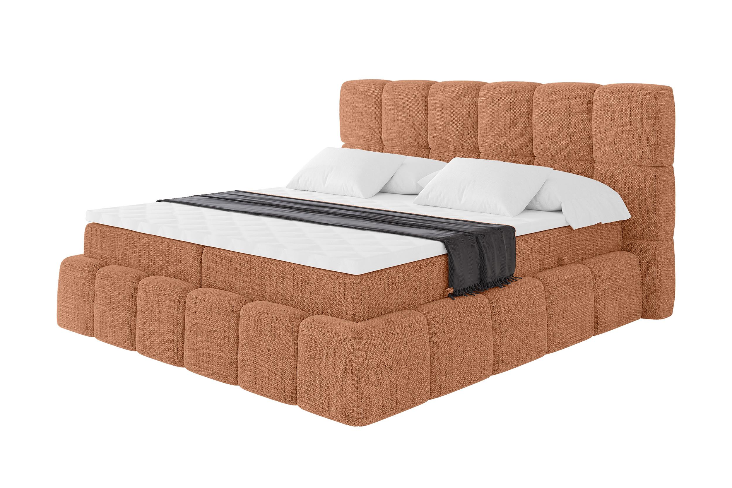 BOXBETT - AURI-H3 - 140x200 Apricot Aragon - Orange, Holzwerkstoff (140/200cm) - ALTDECOR