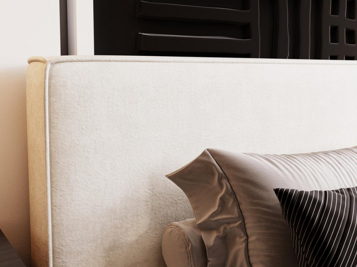 POLSTERBETT Monaco 180x200 Cremige - Creme, Textil (180/200cm) - Graingold