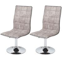 ESSZIMMERSTUHL Schiefergrau 2er-Set - Anthrazit/Hellgrau, Textil (43/103/54cm) - MCW