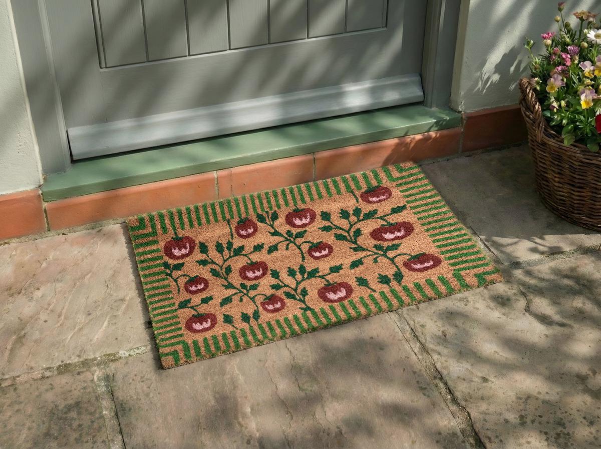 FUSSMATTE Naturfarben 40/60 cm Tomate Kokosfasern Knik - Naturfarben, Textil (40/60cm) - Beliani