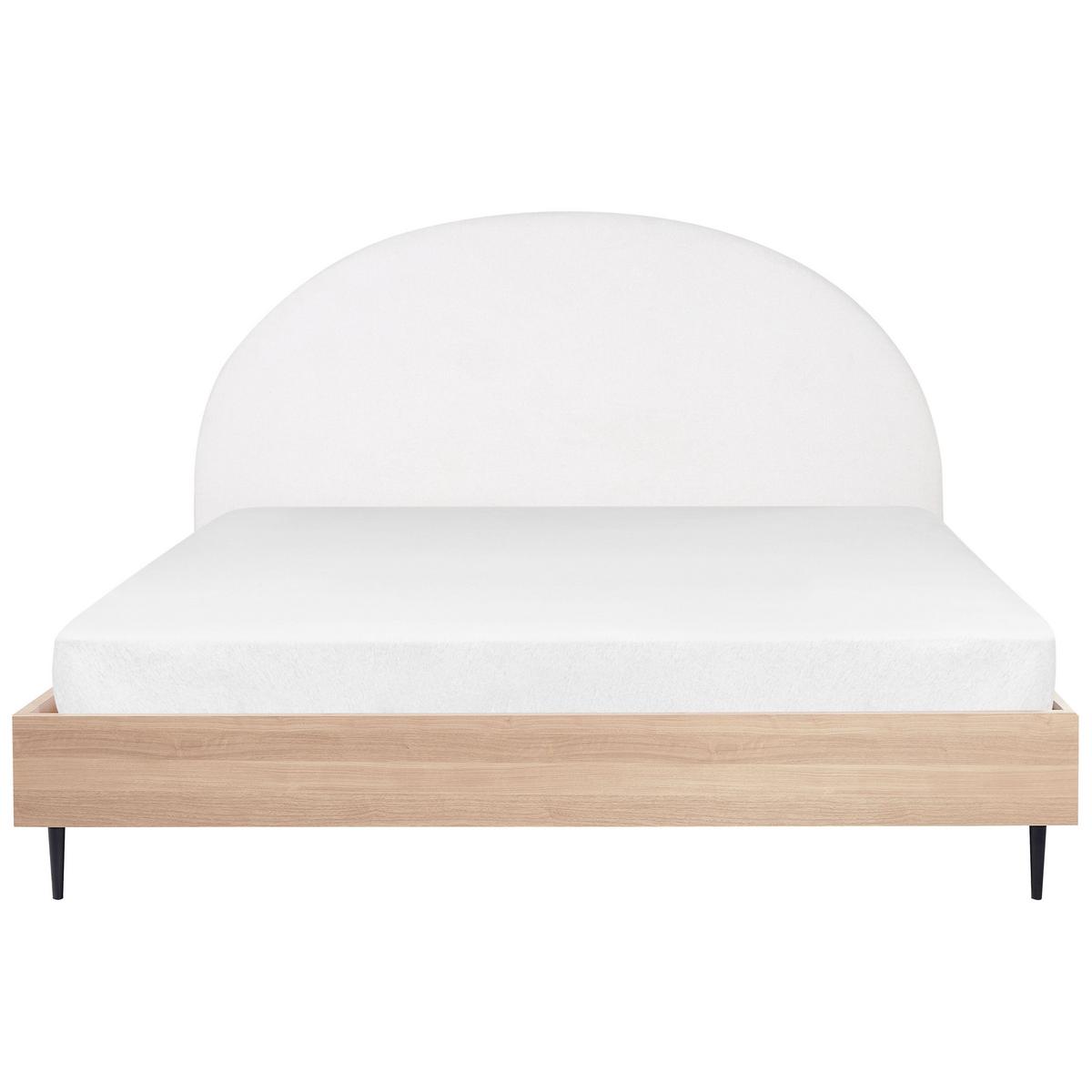 BETT 180/200cm Cremeweiß Millay - Creme, Textil (180/200cm) - Beliani