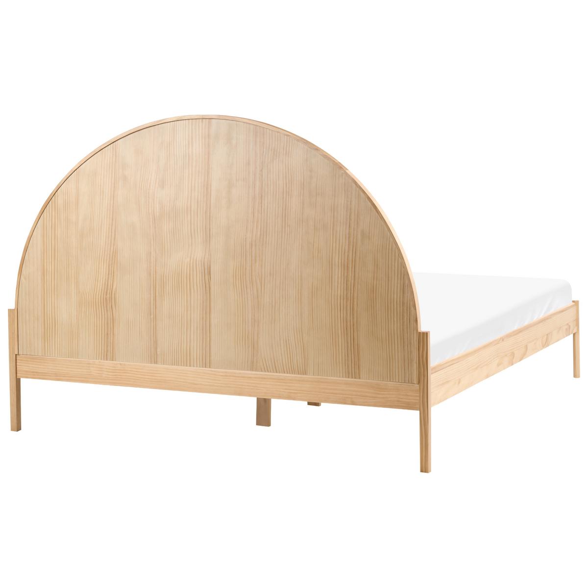 BETT mit Lattenrost 180/200 cm Kiefernholz Hellbraun Mascortel - Hellbraun, Holz (180/200cm) - Beliani
