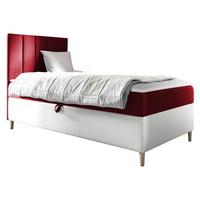 BOXBETT Maja Junior 1, Seite zum Öffnen des Bettkastens: Links - H3 - Rot/Weiß, Holz (80/200cm) - MIRJAN24