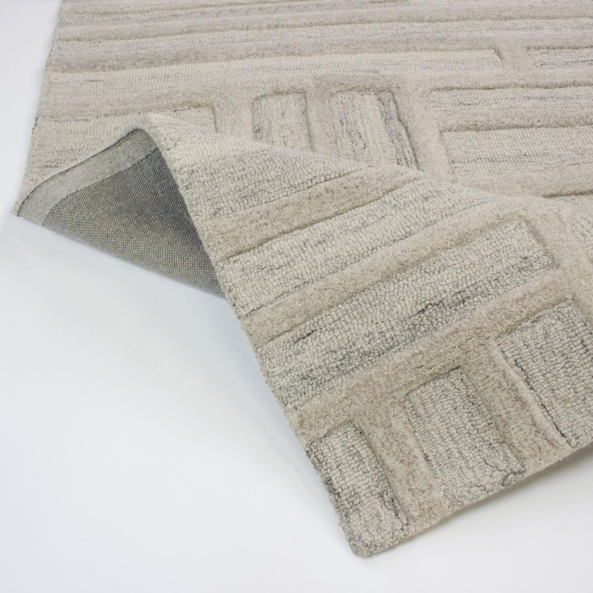 TEPPICH aus Wolle EDALE in Natur, abstrakt, Florhöhe 6 mm, 160 x 230 cm - Beige, Textil (160/230cm) - KADIMA DESIGN
