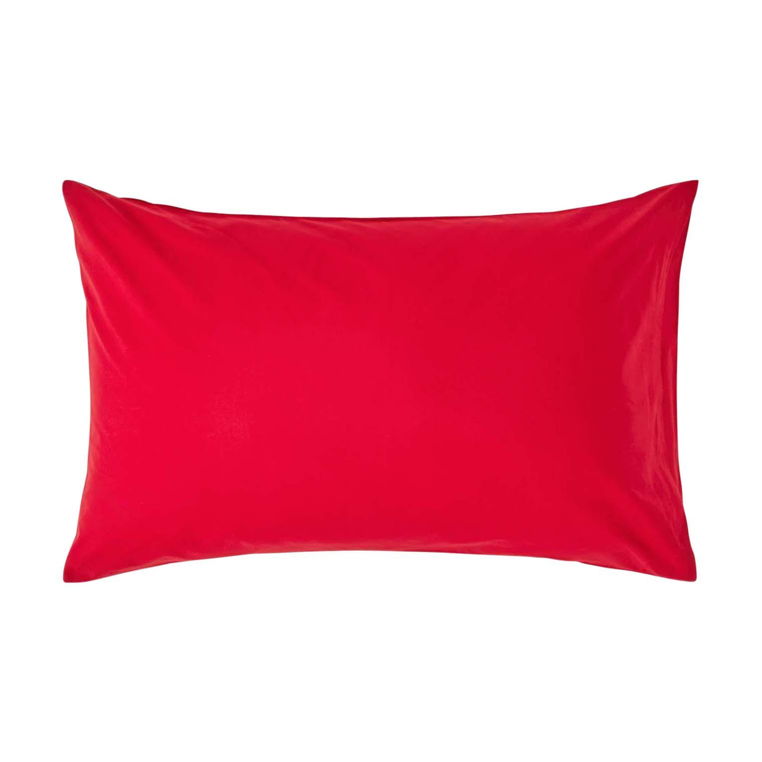 KISSENBEZUG Perkal, Ägyptische Baumwolle, Fadendichte 200 - Rot, Textil (48/74cm) - Homescapes