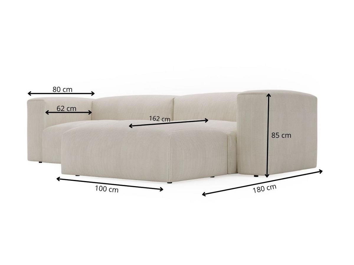ECKSOFA Landi Grün Rechts - Schwarz/Grün, Kunststoff/Textil (240/180cm) - Graingold
