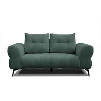 SOFA SALVINI 2-Sitzer, smaragdgrün - Smaragdgrün/Schwarz, Holzwerkstoff/Textil (176/88/99cm) - Wozimo