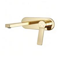 WASCHTISCHARMATUR mit Luftsprudler Messing Champagnergold - Goldfarben, Metall (21/7/28.8cm) - EMKE