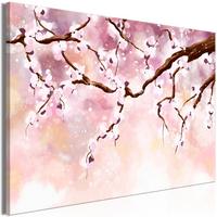 KUNSTDRUCK Rosa 90/60 cm - Pink/Braun, Textil (90/60cm) - KUNSTLOFT