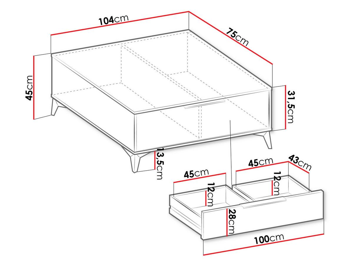 COUCHTISCH Xylix 1SZ - Beige/Goldfarben, Holzwerkstoff/Metall (75/104/45cm) - MIRJAN24