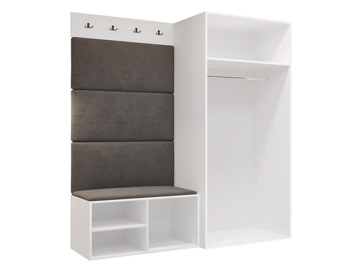 GARDEROBEN-SET Medi I - Nussbaumfarben/Schwarz, Holzwerkstoff/Kunststoff (80/191/50cm) - MIRJAN24