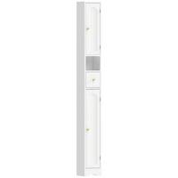 BADEZIMMERSCHRANK MDF Weiß - Weiß, Holzwerkstoff (20/185/20cm) - HOMCOM