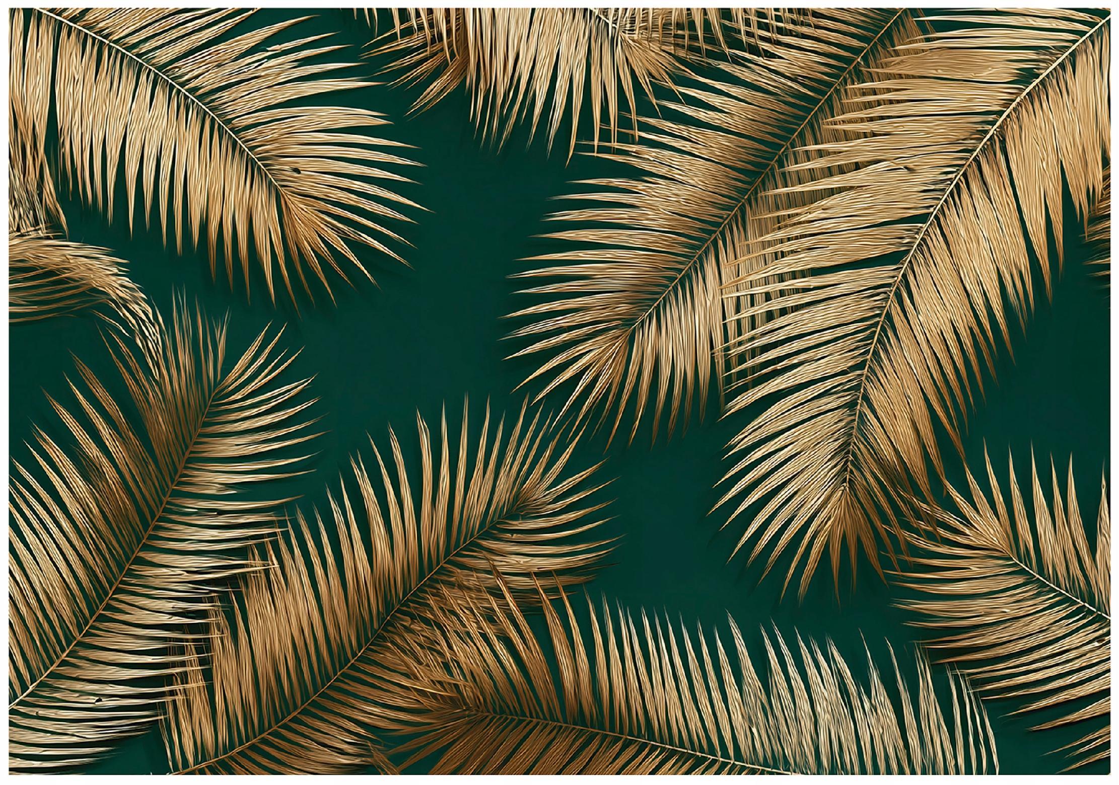 FOTOTAPETE Blätter Abstrakt Grün 150x105 cm - Multicolor, Papier (150/105cm) - Wallarena