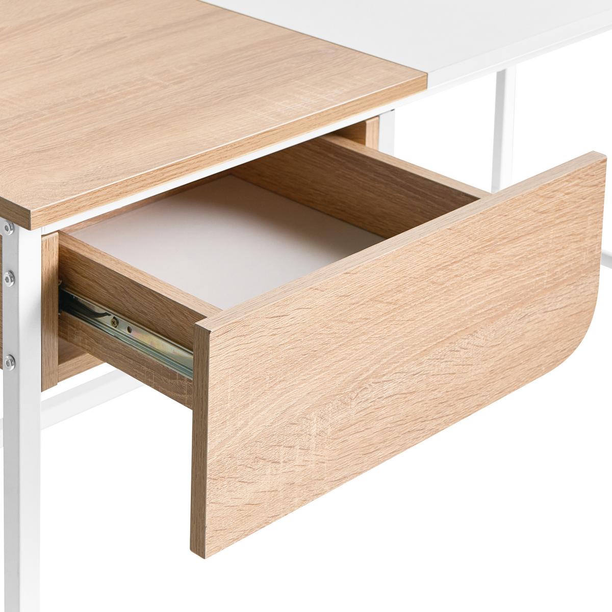 SCHREIBTISCH Weiß 120/60 cm Ocate - Weiß, Holzwerkstoff (60/120/76cm) - Beliani
