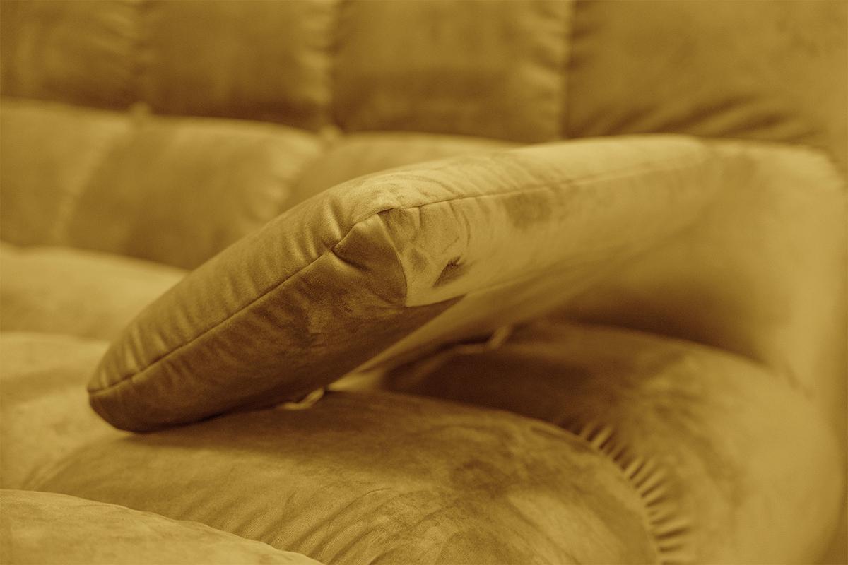 BIG SOFA VIVIEN Gelb Velvet - Currygelb/Gelb, Kunststoff/Textil (296/85/178cm) - KAWOLA