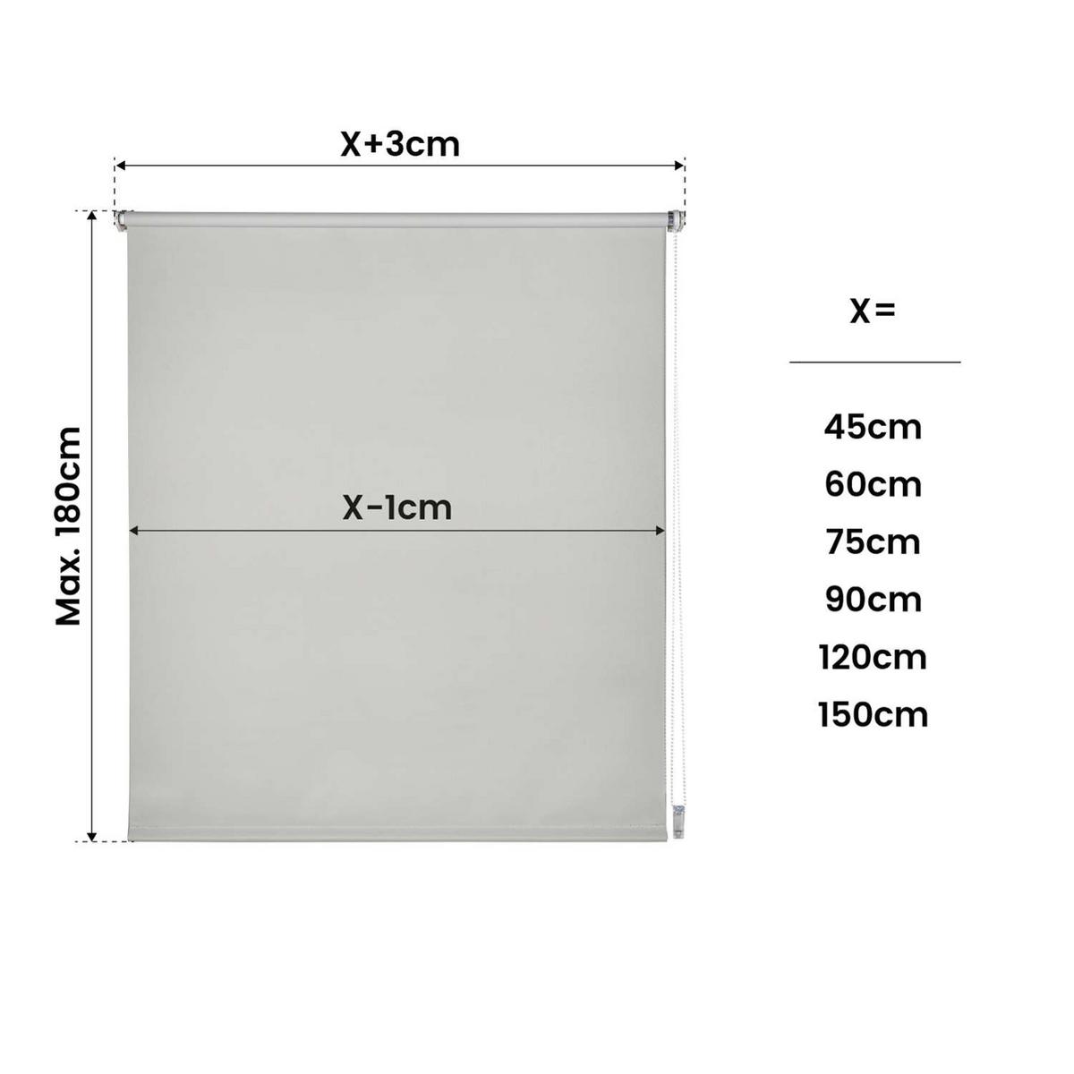 VERDUNKELUNGSROLLO, Hellgrau, 120 x 180 cm - Grau, Kunststoff (120/180cm) - STORESDECO
