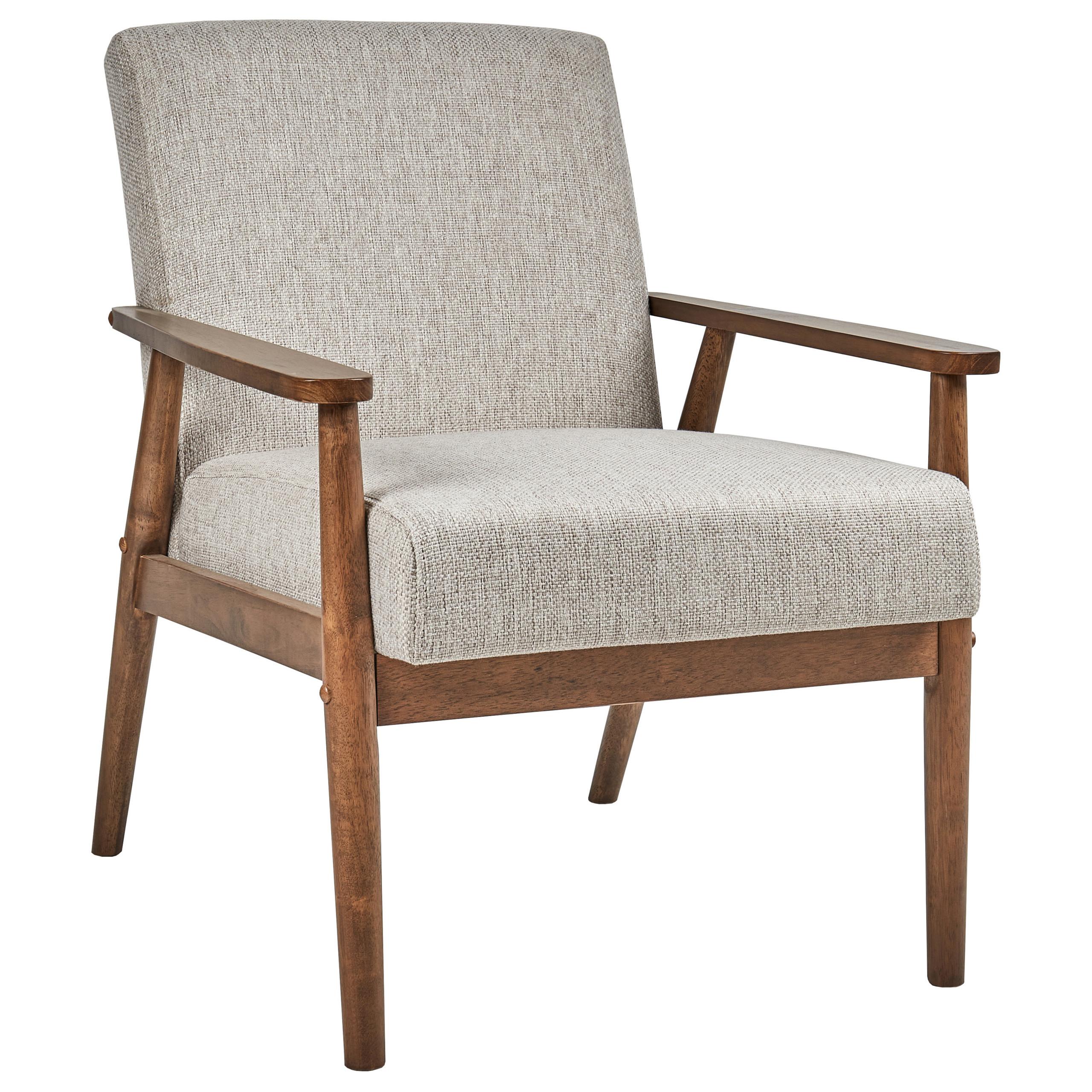 SESSEL Dunkelbraun/Grau Esrum - Grau, Textil (62/79/80cm) - Beliani