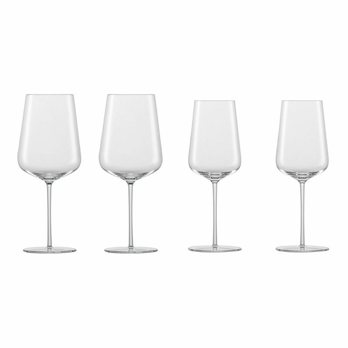 CHARDONNAY UND BORDEAUX WEINGLÄSER Vervino transparent 4er Set - Transparent, Glas - Zwiesel Glas