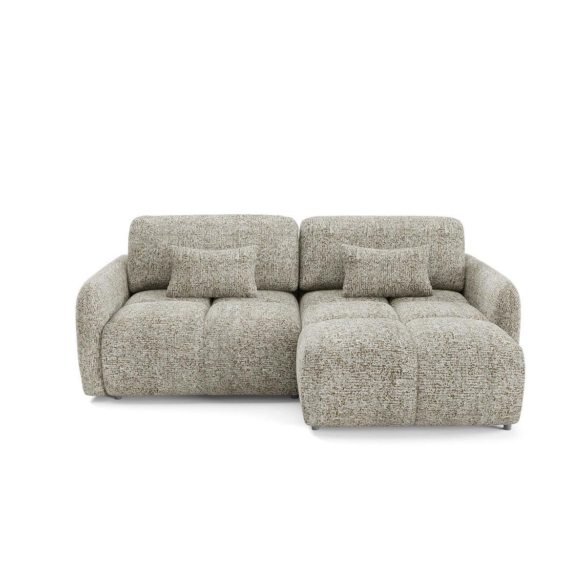 ECKSOFA Grau meliert - Grau, Holz (240/165cm) - Petits-meubles