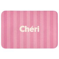 BADEMATTE Gestreift - Rosa - Chéri 90x60 cm - Pink, Textil (90/60cm) - OnlyWow