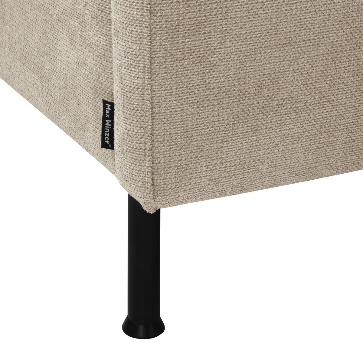 ECKSOFA mit Longchair links Katina Flachgewebe beige - Beige, Kunststoff (160/286cm) - 58aufmkessel