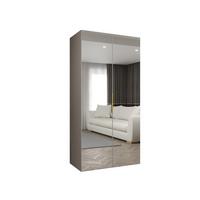 DREHTÜRENSCHRANK 202/100/52 2-türig - Kaschmir/Goldfarben, Holz (100/202/52cm) - MÖBEL KRYSPOL