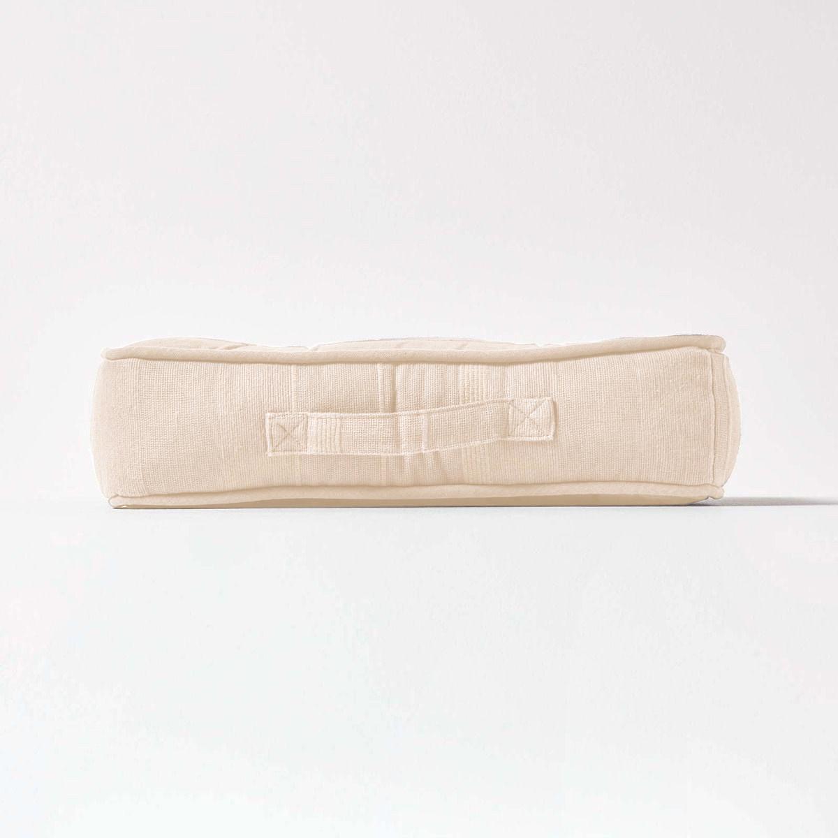 SITZKISSEN Rajput creme 40/40/8 cm - Beige, Textil (40/40/8cm) - Homescapes