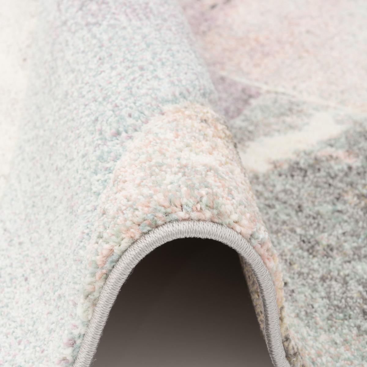 DESIGNER TEPPICH MAUI PASTELL MARMOR OPTIK TREND - Grau, Textil (80/150cm) - Pergamon