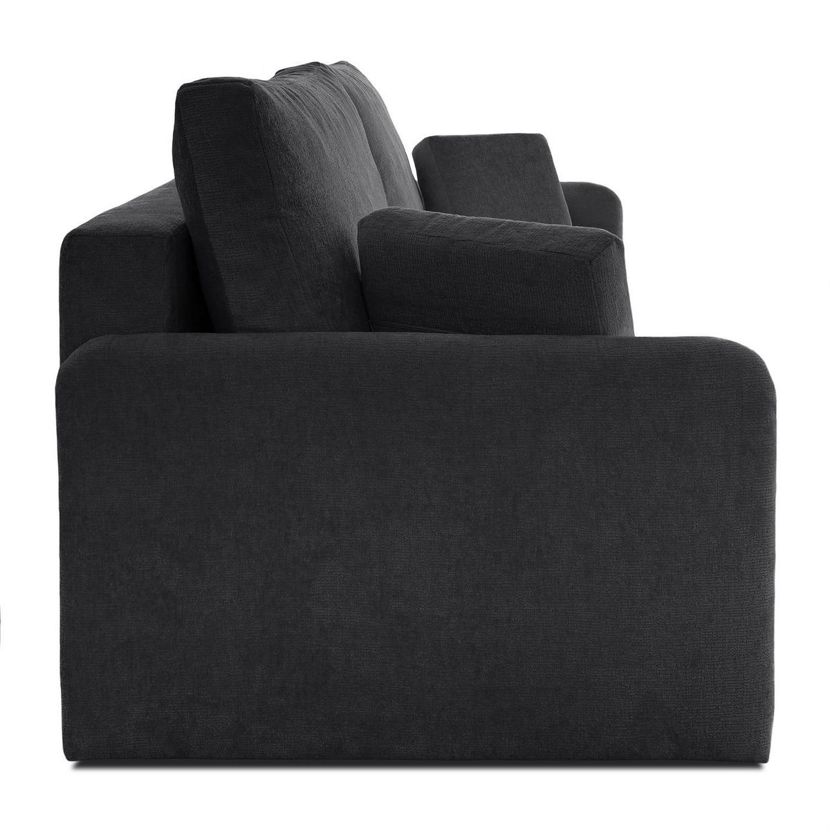 SOFA NUBO mit Schlaffunktion und Bettkasten Harmony 90 - Grau, Textil (205/91/86cm) - Lookway