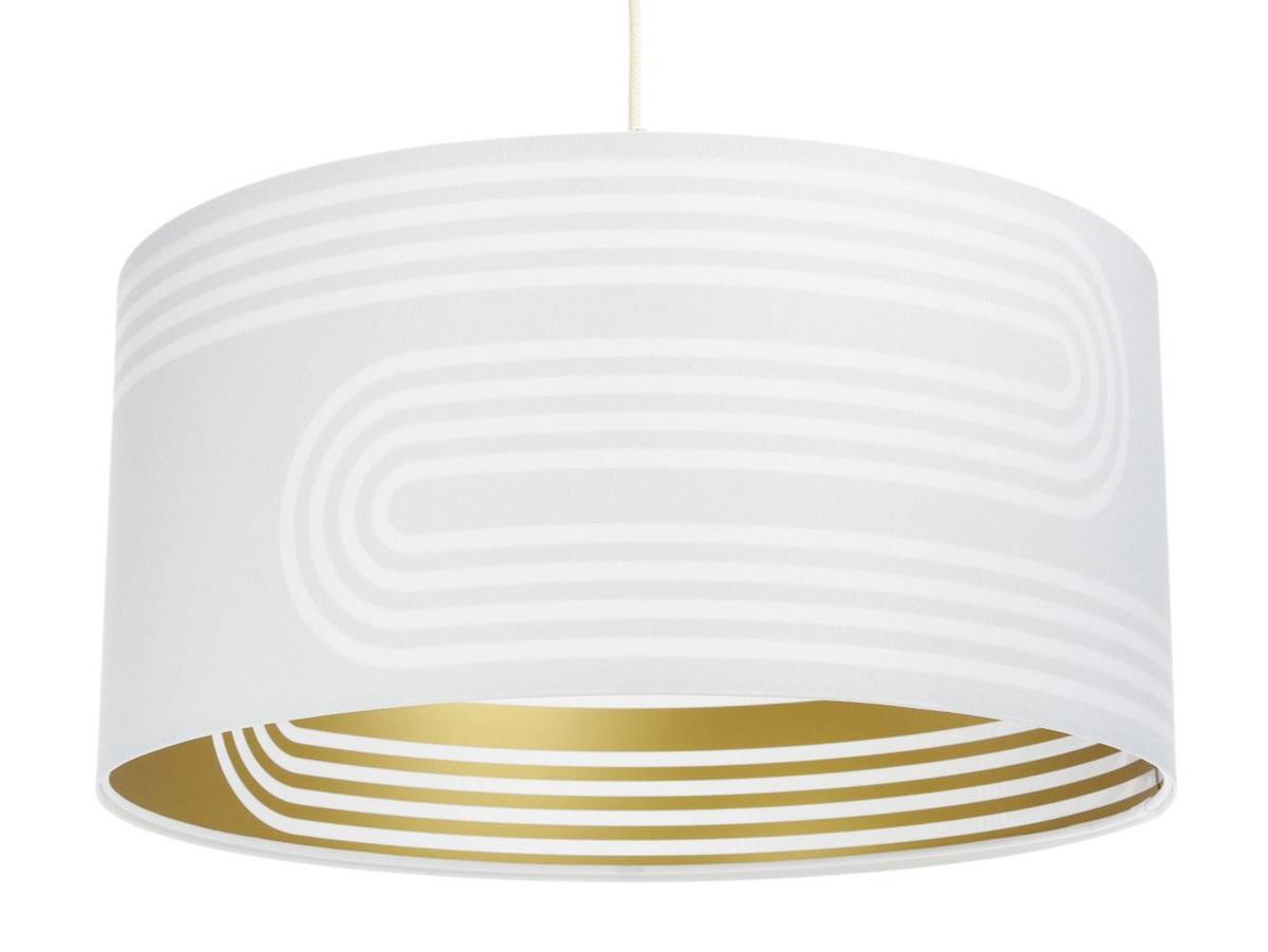 HÄNGELEUCHTE Gold 40/90 cm - Goldfarben/Weiß, Kunststoff (20/0.4/90cm) - ONZENO