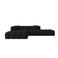 ECKSOFA Ottomane Links OLEA-L2 - 289x176x71 cm Schwarz - Schwarz, Holzwerkstoff/Kunststoff (289/176cm)