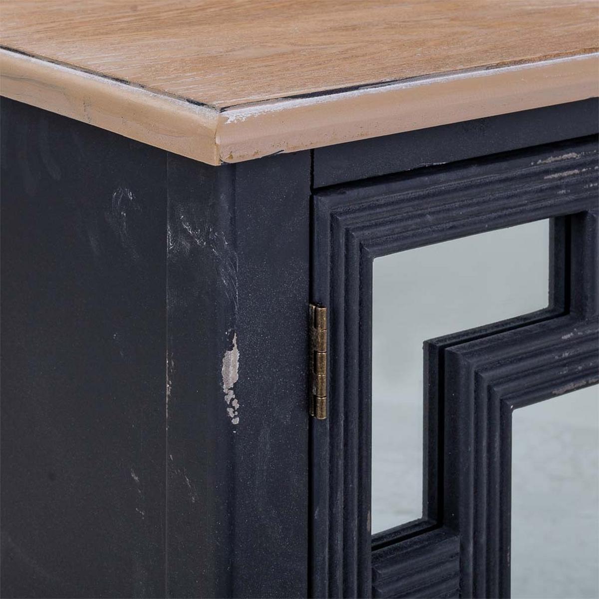 KONSOLE aus Holz 83x36x57 cm - Schwarz, Holz (83/56.5/36cm) - Wanderlust