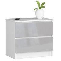 KOMMODE Weiß, Metallisch Glanz 55/60/40 - Weiß, Holzwerkstoff (60/55/40cm) - RAUMHIRSCH FURNITURE