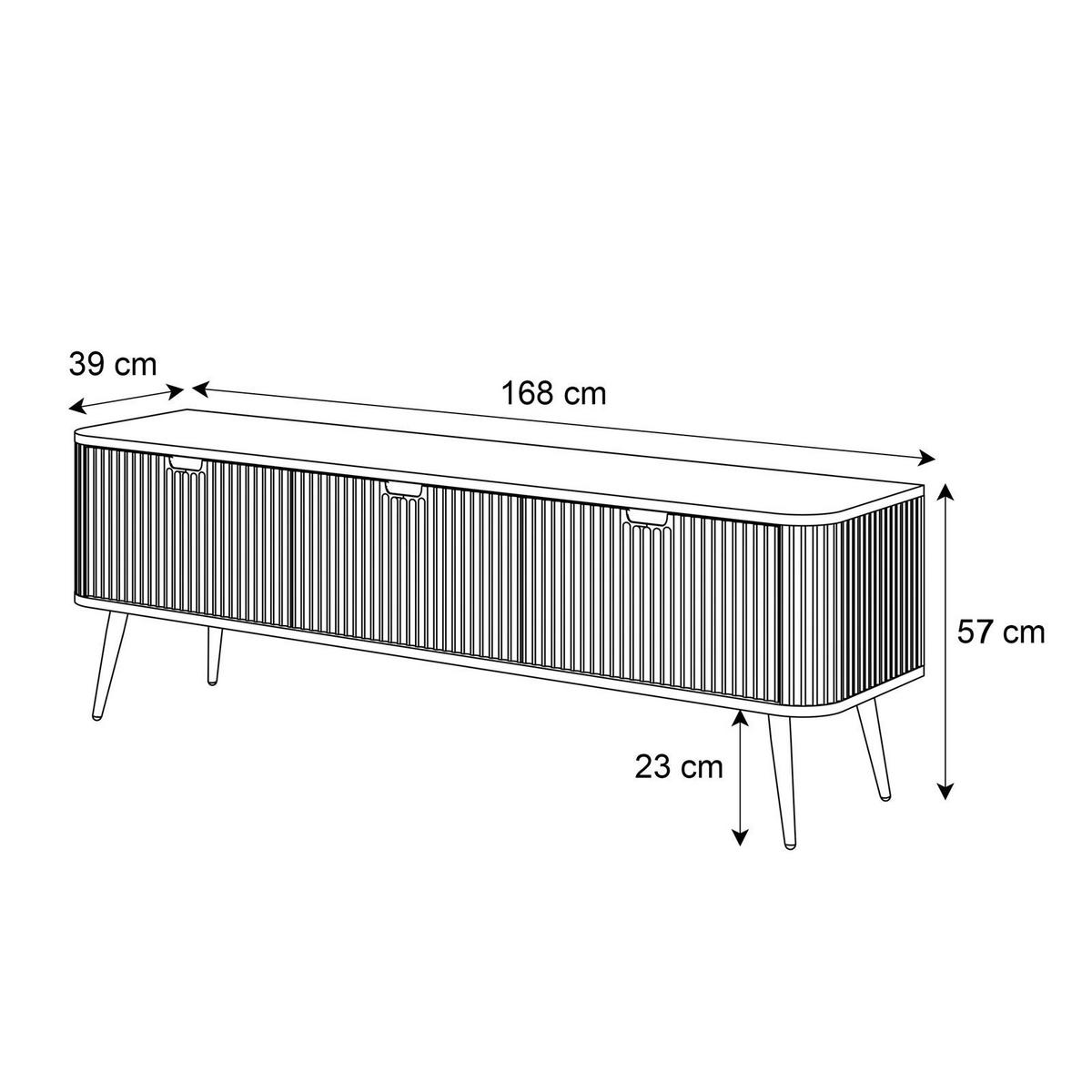 TV Element ZAIRA RTV168 Kaschmir - Kaschmir, Holzwerkstoff (168/57/39cm) - Lookway