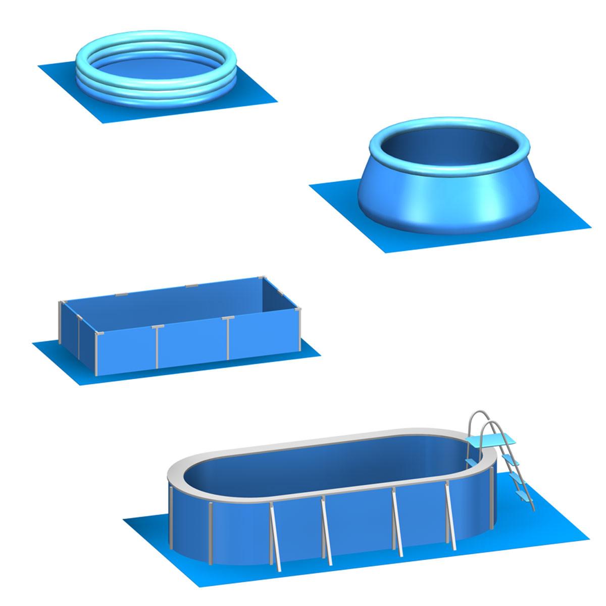 POOLMATTEN 11,2m² 32 EVA Matten 62 cm Blau - Blau, Kunststoff (62/62cm) - eyepower