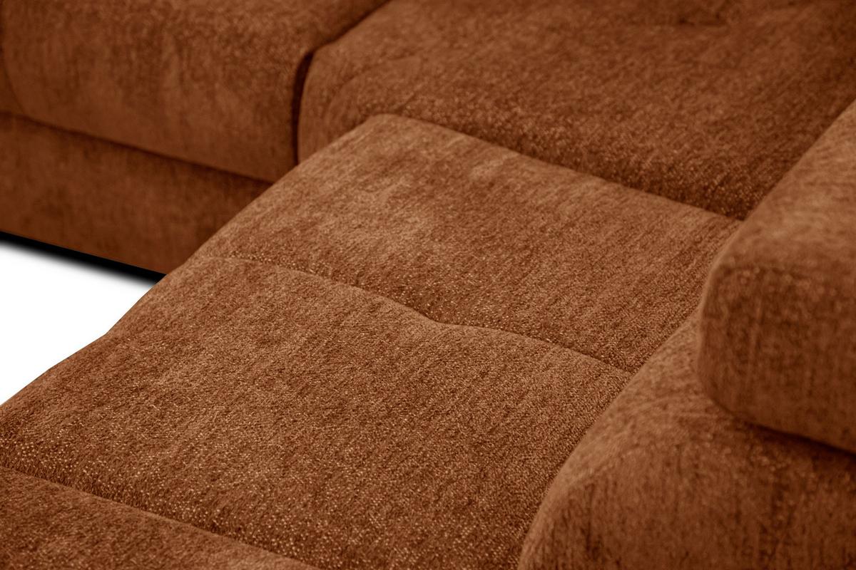 ECKSOFA CALVERA 5-Sitzer, dunkelorange - Dunkelorange, Holzwerkstoff/Textil (298/239cm) - Wozimo