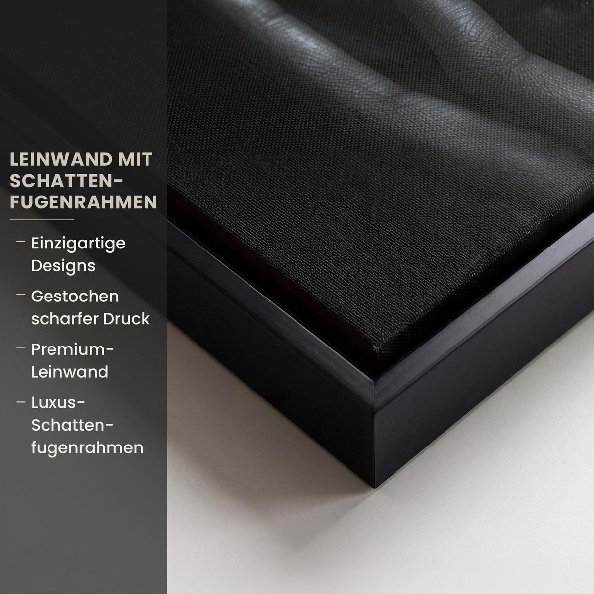 LEINWAND Bilder mit Rahmen - Frau - Gold - Porträt - Schwarz-Weiß - Luxus - 30x20 - Hellblau, Textil (30/20cm) - MuchoWow