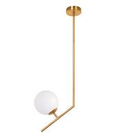 PENDELLEUCHTE Kylvin 15/15/80 cm - Goldfarben/Weiß, Glas/Metall (15/15/80cm) - ZMH