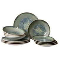 TELLER-SET Verde grün 12-tlg. - Grün, Keramik (30/34/34cm) - Ritzenhoff Breker