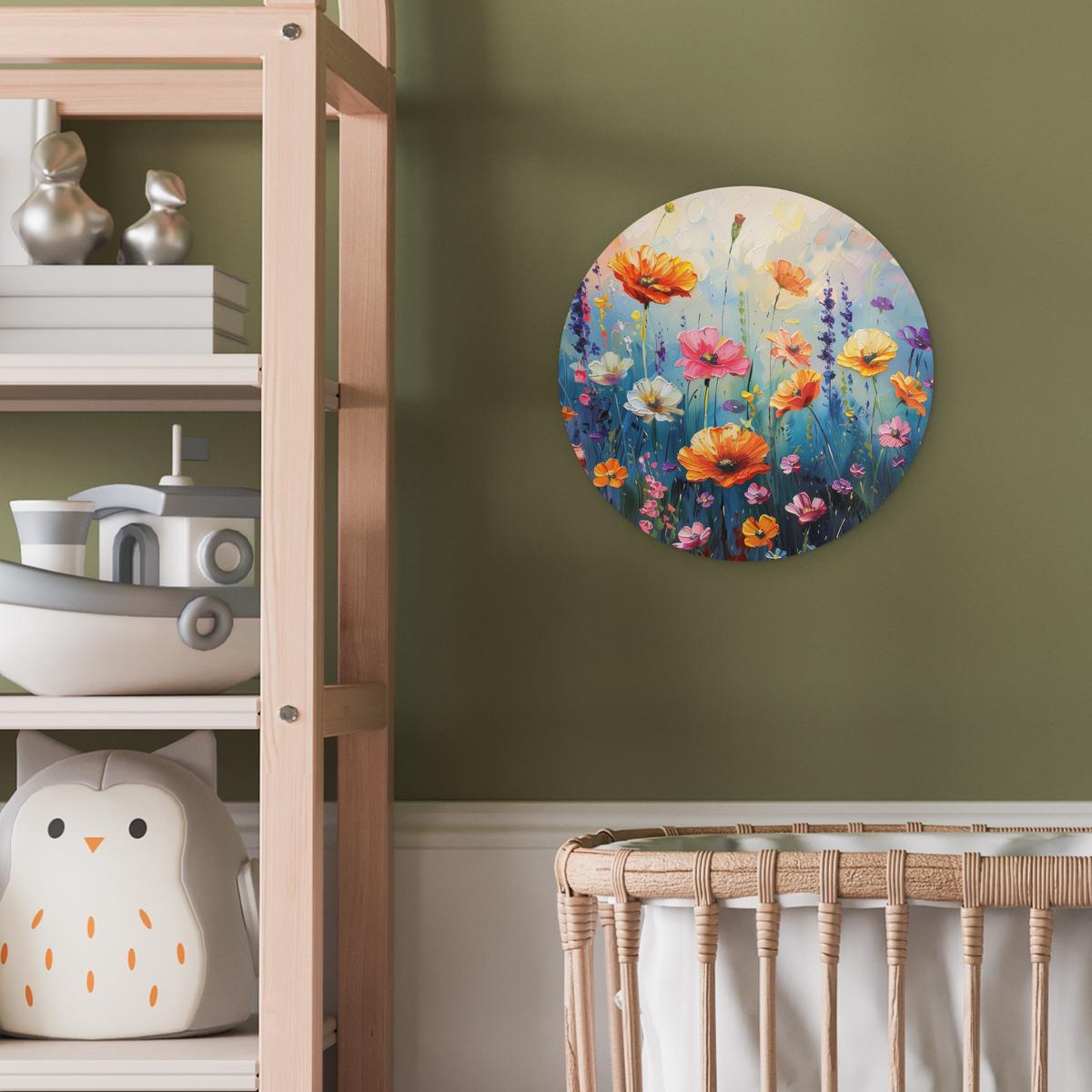 WANDBILD Blumen - Natur - Aquarell - Kunst Deko Wohnzimmer 30x30 cm - Multicolor, Kunststoff (30/30cm) - MuchoWow