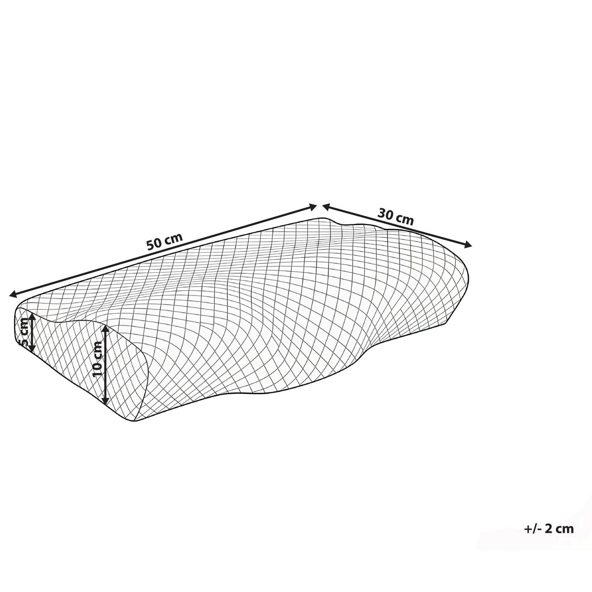 KOPFKISSEN Weiß 30/50 cm Elgon - Weiß, Textil (50/30cm) - Beliani