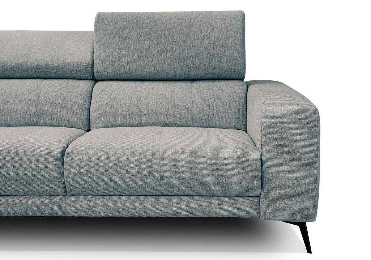 ECKSOFA MORELLO 5-Sitzer, mintgrün - Schwarz/Mintgrün, Holzwerkstoff/Textil (158/269cm) - Wozimo