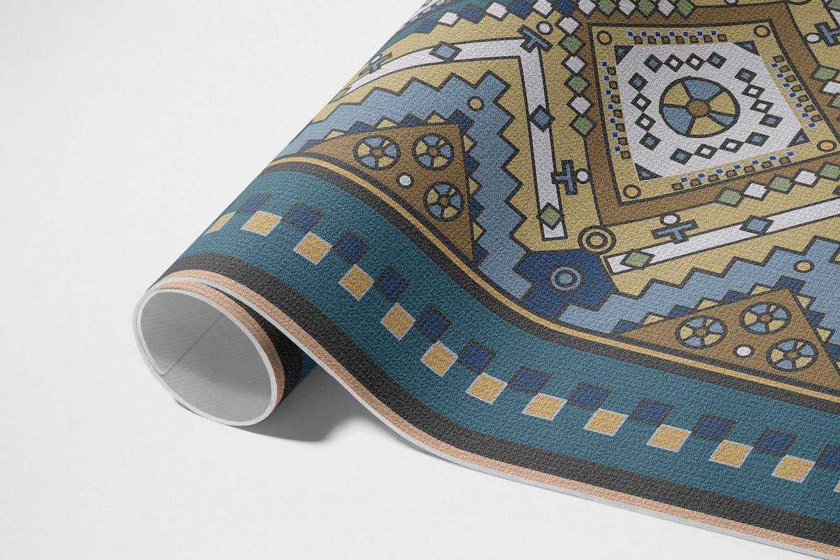 TEPPICH 100x150 cm Marokkanisches Geometrisches Muster - Dunkelblau, Kunststoff (100/150cm) - Wallfluent