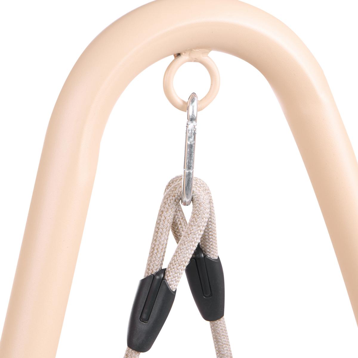 HOLLYWOODSCHAUKEL Metall Beige Norcia - Beige, Metall (172/156/119cm) - Beliani